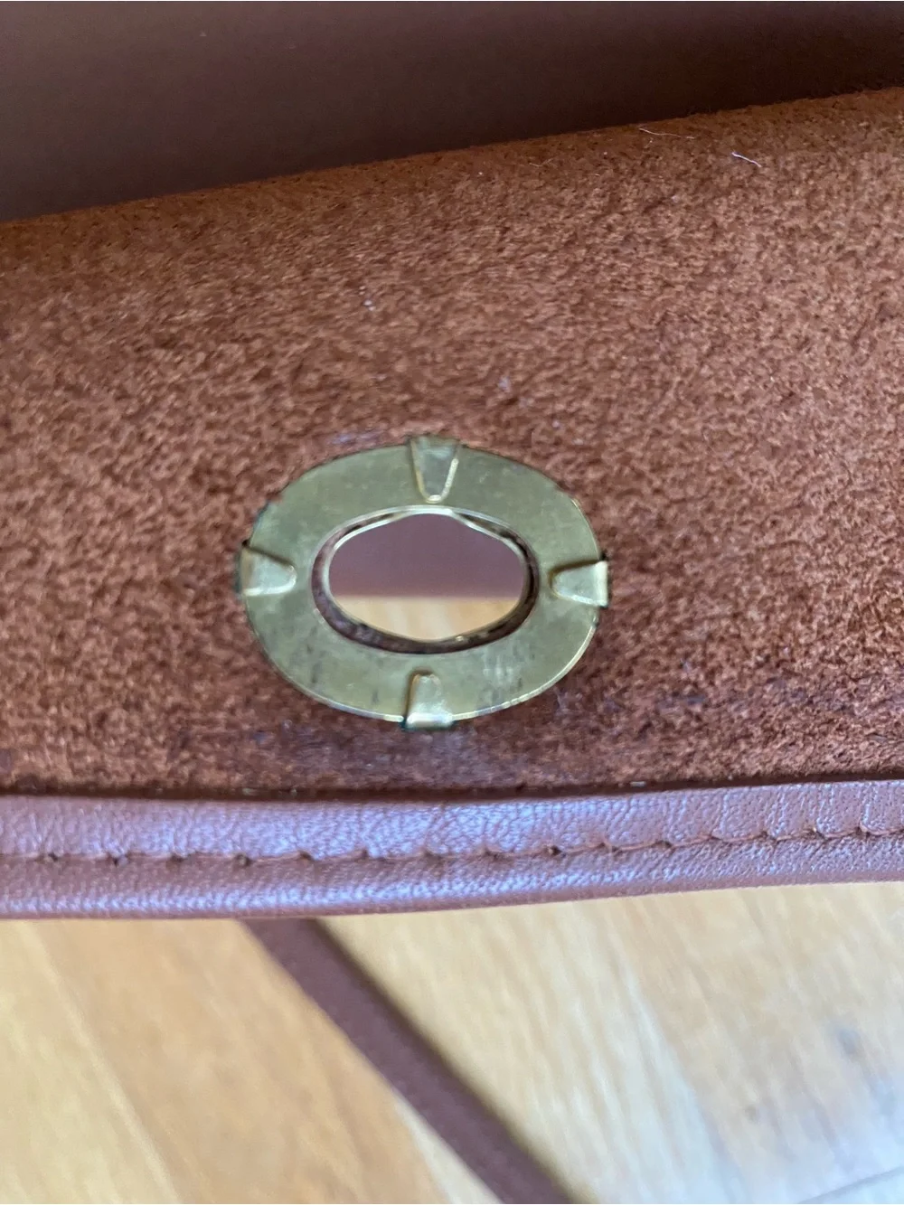 Coach Vintage Penny Pocket  Bag Tan Leather Crossbody Shoulder  Turnlock USA